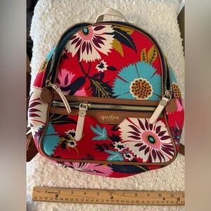 Spartina 449 Vibrant Floral Backpack - Red and Blue